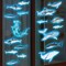 18pcs Glow-in-the-Dark Shark Wall Decals – Removable Sea Theme Stickers for Room & Bathroom